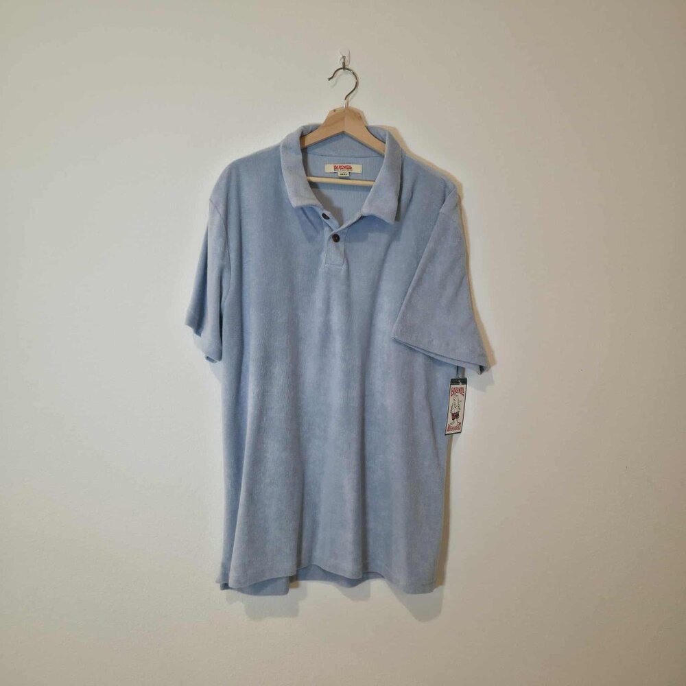 Men's Terry Polo - Blue Fog
